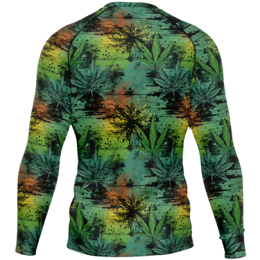 Chokefish™ Long Sleeve Rashguard Cannabis Men's Shirt-006